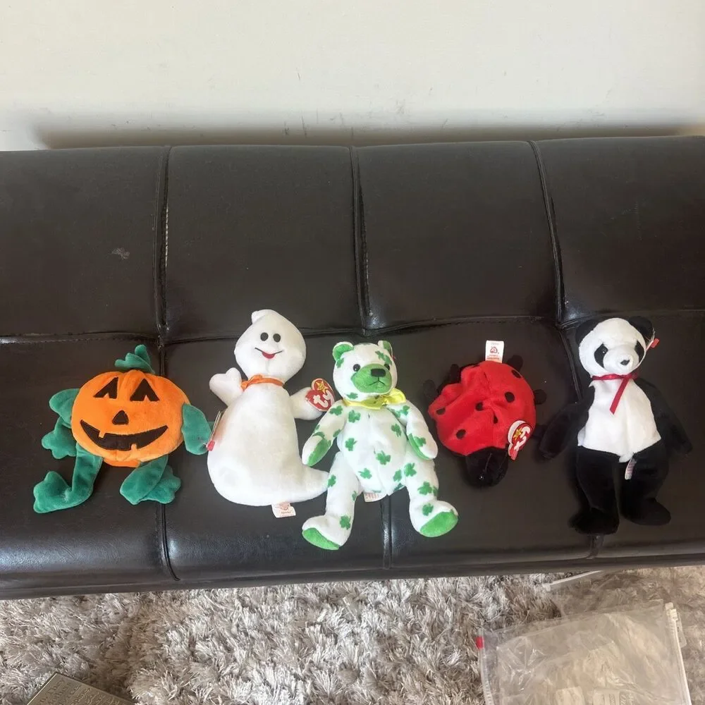 Ty Halloweenie Beanies 1990’s Retired Rare Teenie Beanie Plush Lot Of 5 Lot #4